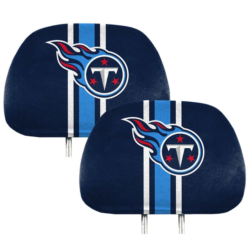 Fanmats Tennessee Titans Printed Head Rest Cover Set – 2 Pieces
