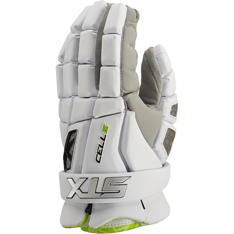 STX Lacrosse Cell Vi Gloves|White|XS|S|M|L|XL
