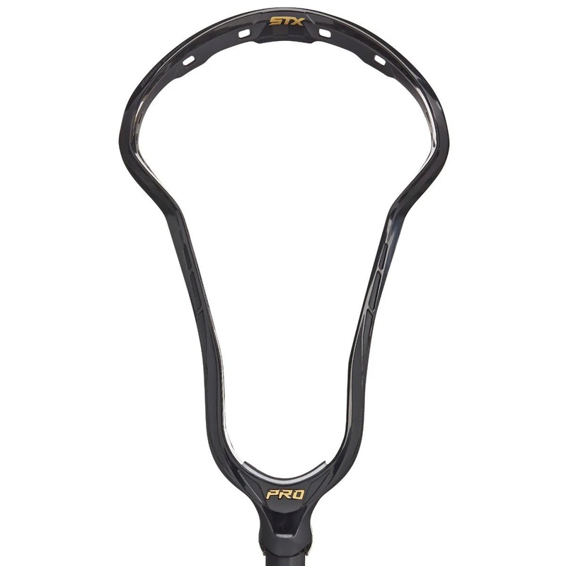 STX Lacrosse Exult Pro Head|Black/Black|Yellow/White|Lock Pocket|Crux Mesh 2.0|Unstrung