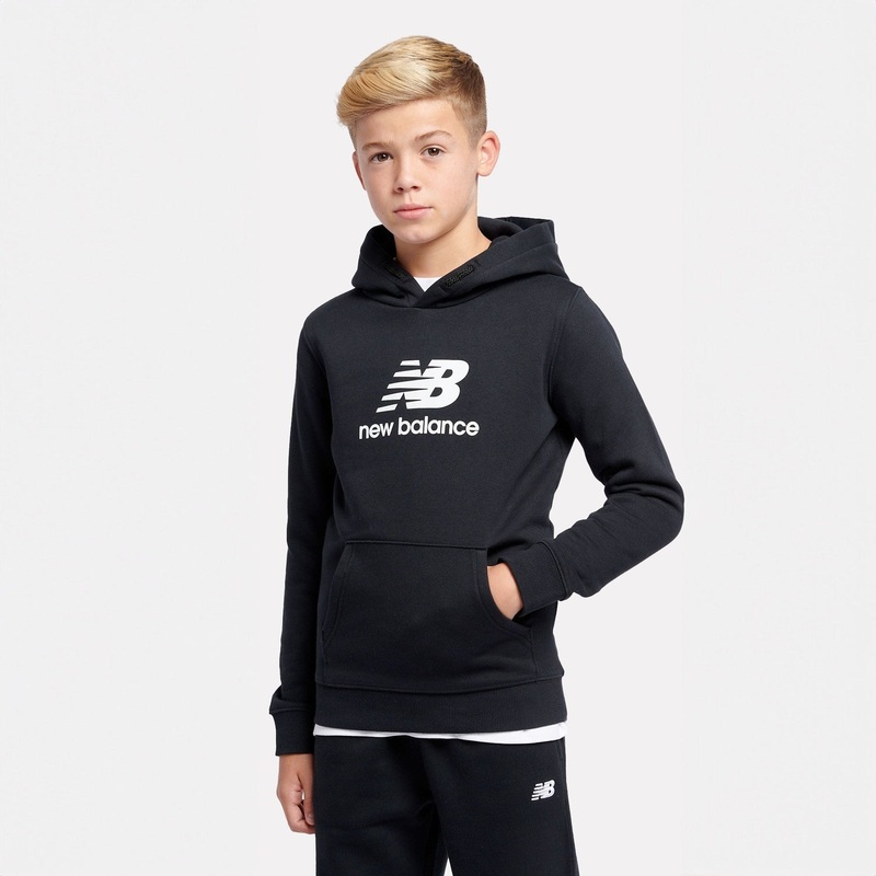 New Balance Youth French Terry Stacked Logo Hoodie