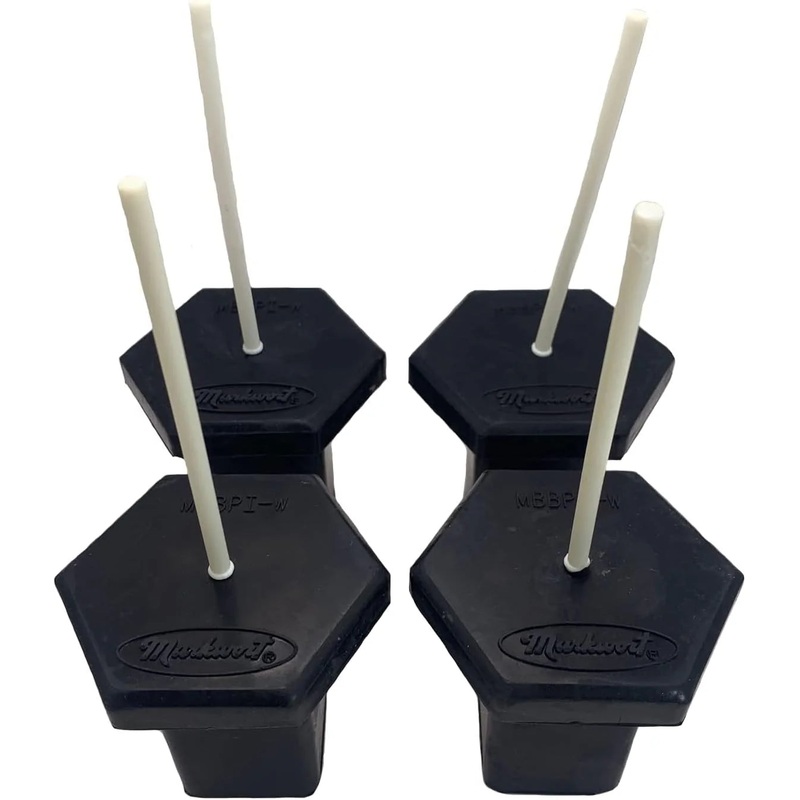 Markwort 4 Pack Black Base Plug With White Indicator