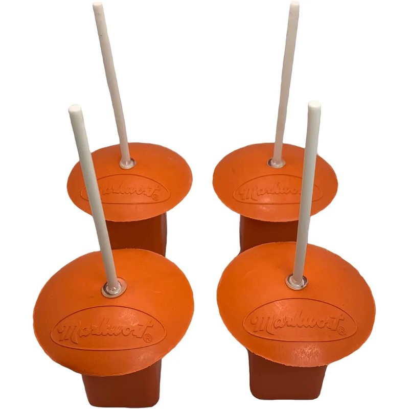 Markwort 4 Pack Orange Base Plugs With White Indicator