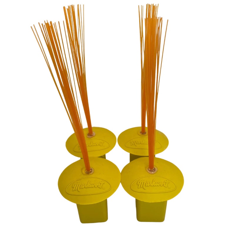 Markwort 4 Pack Yellow Base Plugs With Orange Bristles