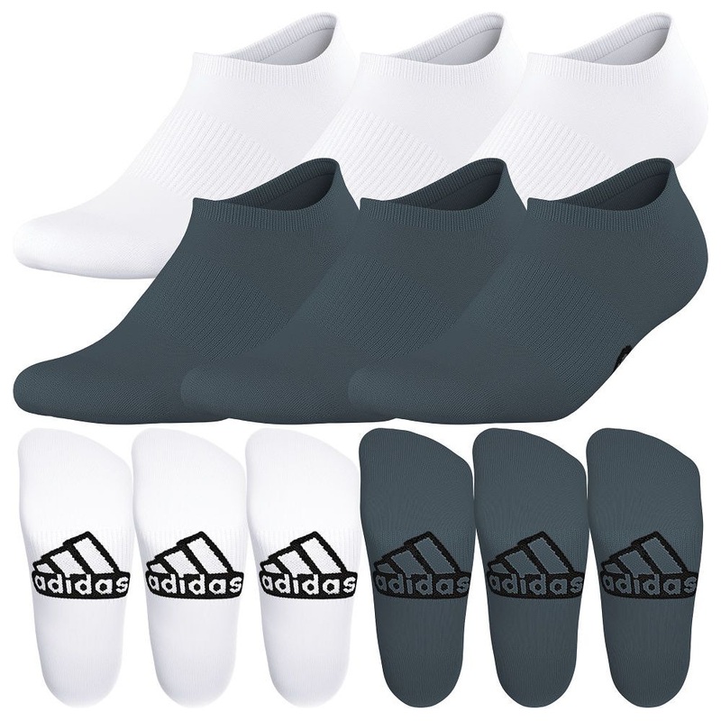 adidas Men’s Superlite Classic 6-Pack No Show Socks