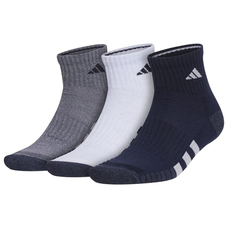 adidas Men’s Cushioned 3.0 Color 3-Pack Quarter Socks
