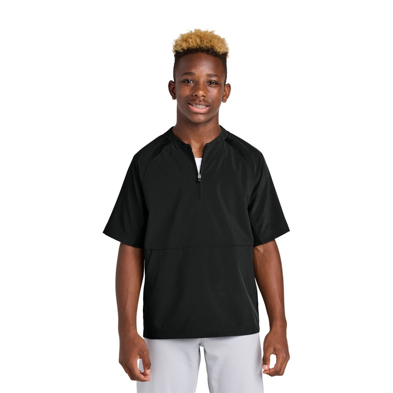 Sport-Tek Youth Repeat 1/2-Zip Short Sleeve Jacket YJST489