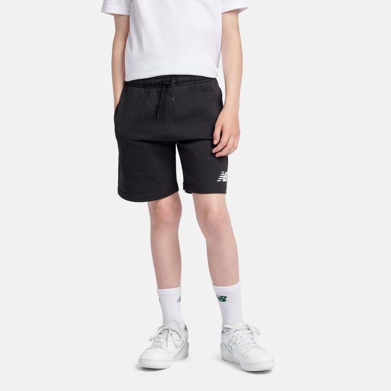 New Balance Youth French Terry Stacked Logo Short