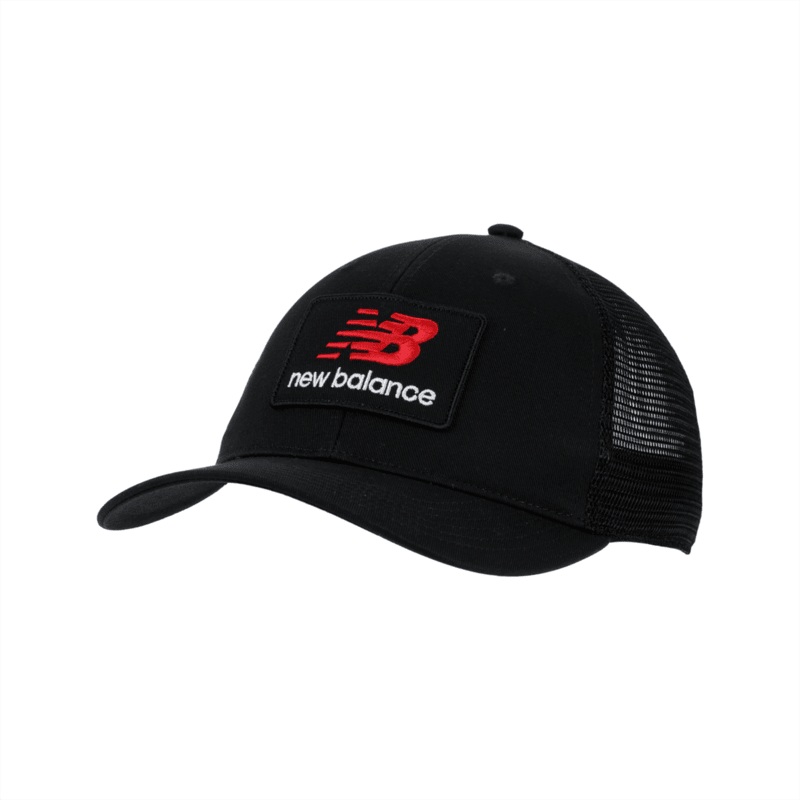 New Balance Stacked Patch Logo Trucker Hat