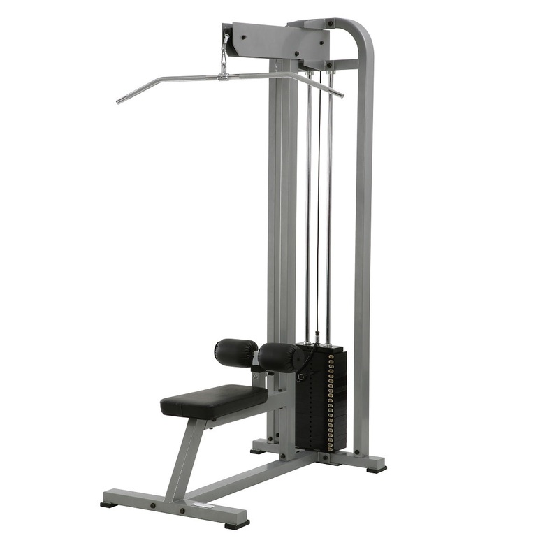 York STS Lat Pulldown Machine|Silver|White|250 lb|300 lb