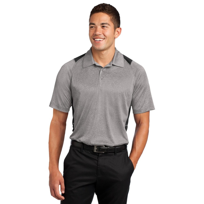 Sport-Tek Men’s Heather Colorblock Contender Polo