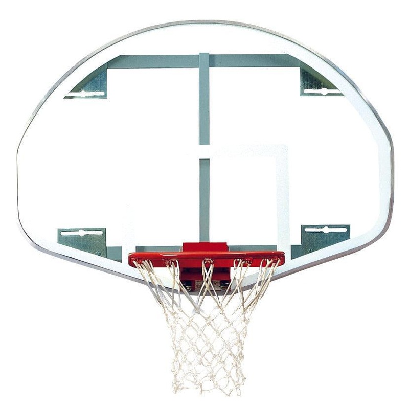 Bison 39 x 54 Extended Life Competition Fan-Shaped Glass Backboard