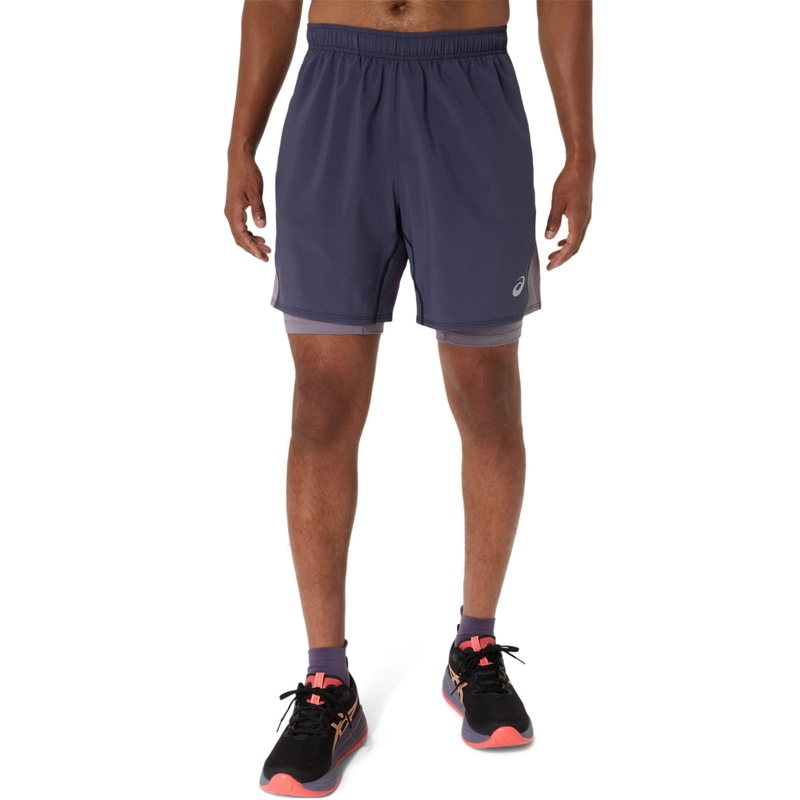 Asics Men’s Silver 2-in-1 7 Inch Short