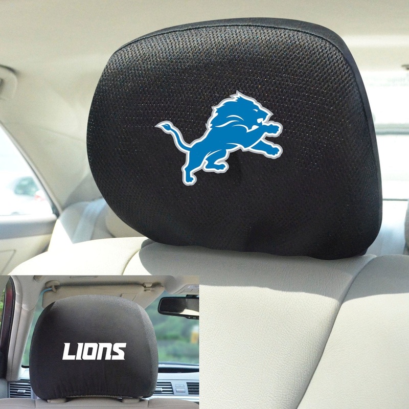 Fanmats Detroit Lions Embroidered Head Rest Cover Set – 2 Pieces