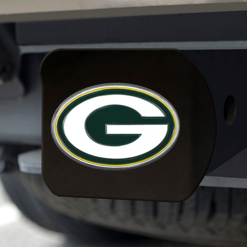 Fanmats Green Bay Packers Black 3D Color Emblem Metal Hitch Cover