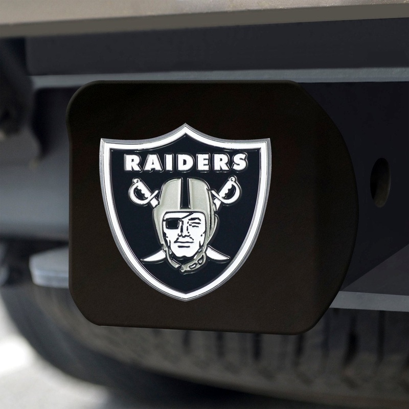 Fanmats Las Vegas Raiders Black 3D Color Emblem Metal Hitch Cover