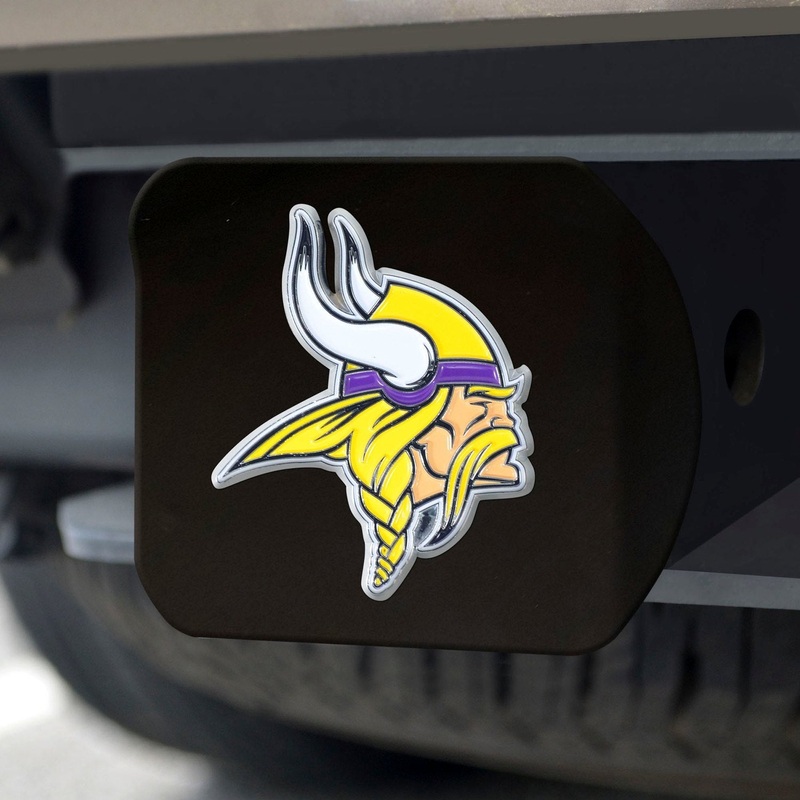 Fanmats Minnesota Vikings Black 3D Color Emblem Metal Hitch Cover