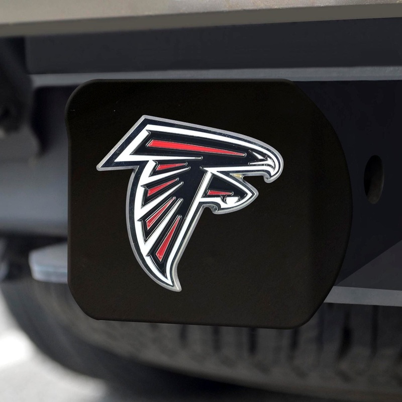 Fanmats Atlanta Falcons 3D Color Emblem Black Metal Hitch Cover