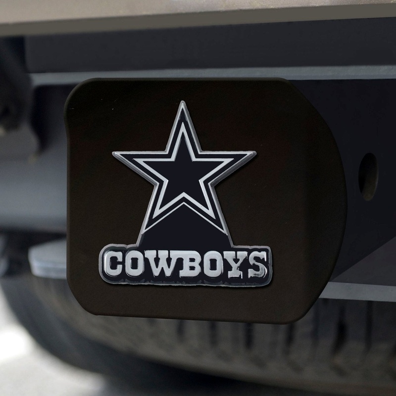 Fanmats Dallas Cowboys Black Metal Hitch Cover with Metal Chrome 3D Emblem