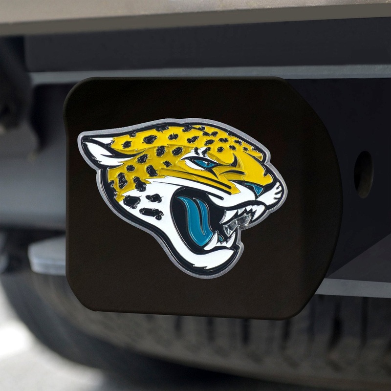 Fanmats Jacksonville Jaguars Black 3D Color Emblem Metal Hitch Cover
