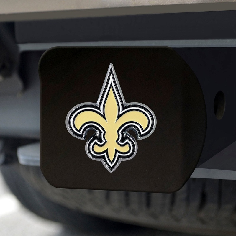 Fanmats New Orleans Saints Black 3D Color Emblem Metal Hitch Cover