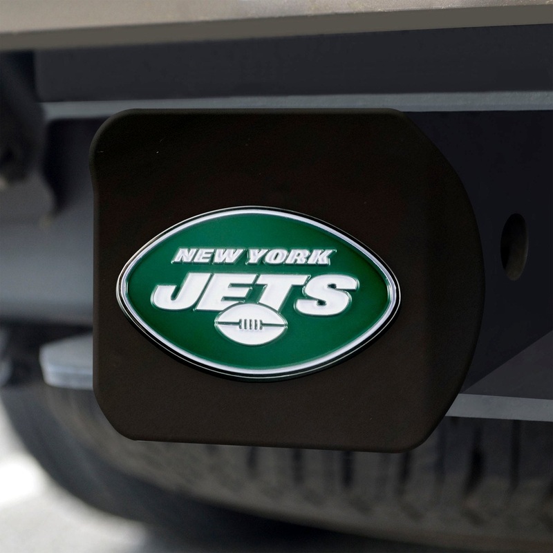 Fanmats New York Jets Black 3D Color Emblem Metal Hitch Cover