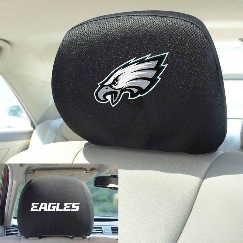 Fanmats Philadelphia Eagles Embroidered Head Rest Cover Set – 2 Pieces