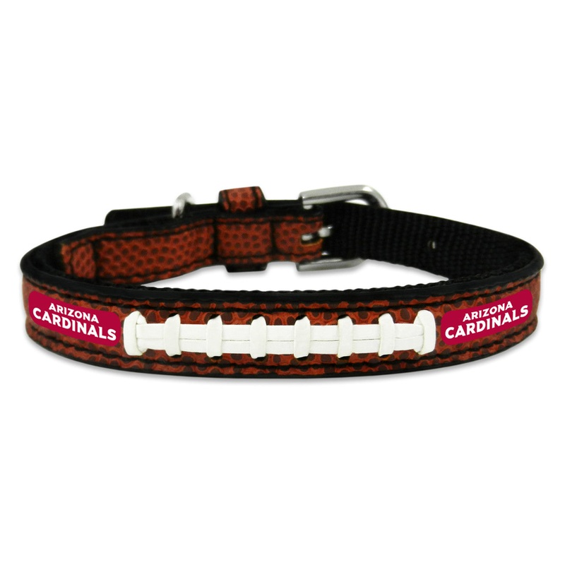 Gamewear Arizona Cardinals Leather Classic Football Pet Collar Size Toy