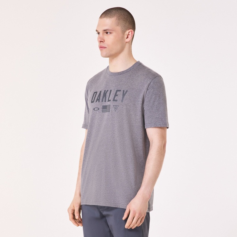 Oakley Men’s SI Valor Tee|Athletic Heather Gray|Blackout|Dark Brush|S|M|L|XL|XXL
