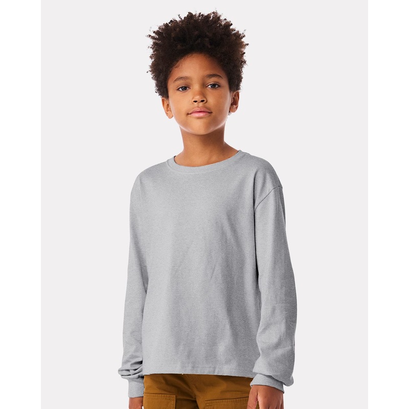 BELLA + CANVAS Youth 6oz. Heavyweight Long Sleeve Tee (1/2) BC3511Y