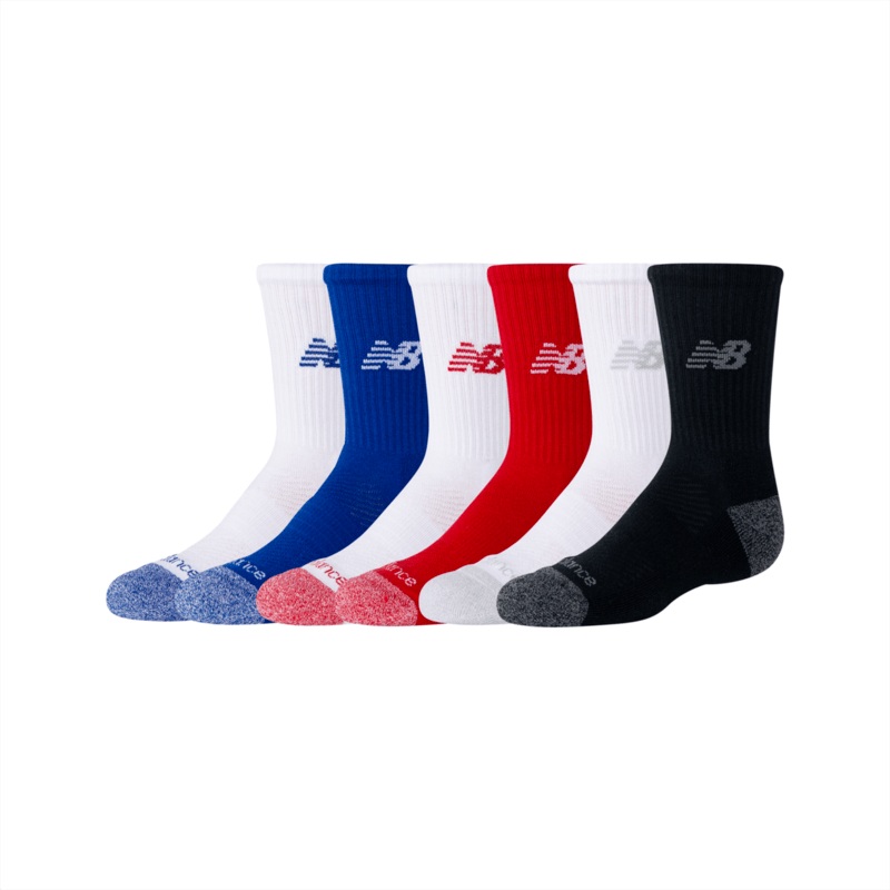 New Balance Youth Active Crew Socks 6 Pack