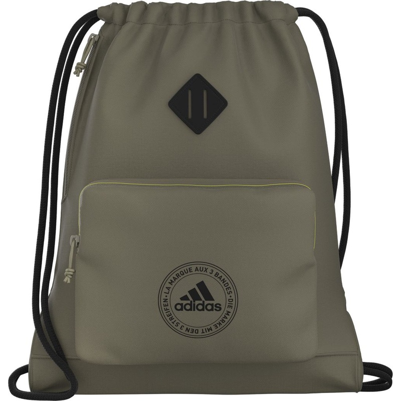 adidas Classic 3S 2 Sackpack|Twill Onix Grey/Black|Black|Jersey Onix Grey/Black|Warm Clay Pink|Semi Court Green|Dark Blue|Wonder Beige/Black|Preloved Fig Purple/Black|Ice Lavender|Olive Strata Green/Black|Wonder Clay/Silver Metallic|Essential Camo Crew Na