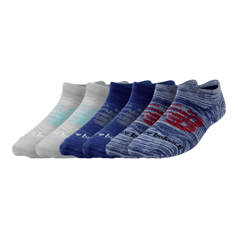 New Balance Kids Flat Knit No Show Socks 6 Pack