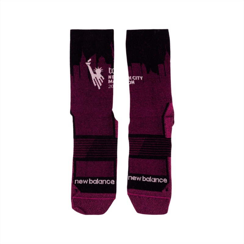 New Balance NYC Quarter Sock|Hi-Lite/Pink|White|M|L