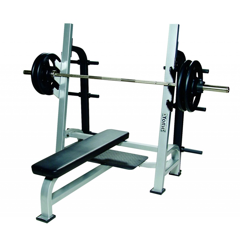 York STS Olympic Flat Bench w/ Gun Racks