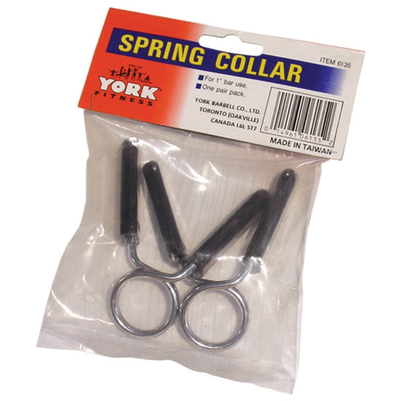 York 1 Spring Collars w/ Rubber Grips (pair)