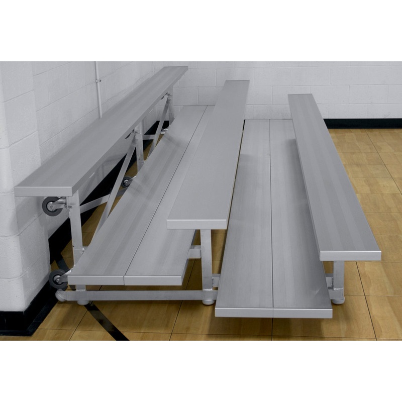 Gared 3-Row Low Rise Tip N Roll Spectator Bleacher