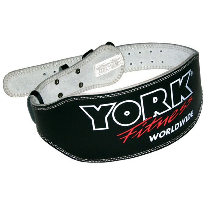 York 6 Padded Weight Lifting Belt