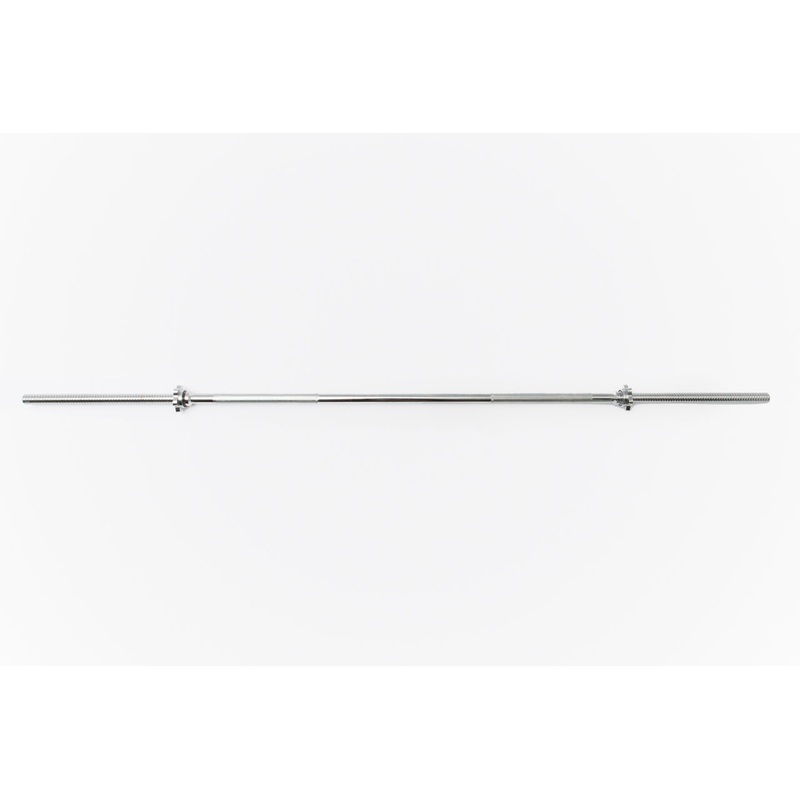 York Chrome Spin-Lock Weight Bar w/ Spin-Lock Collars