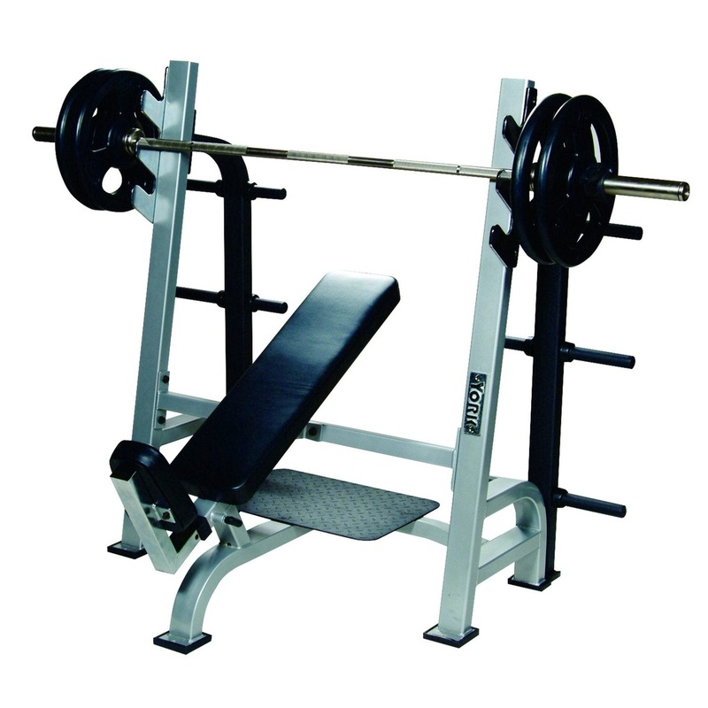 York STS Olympic Incline Bench Press w/ Gun Racks