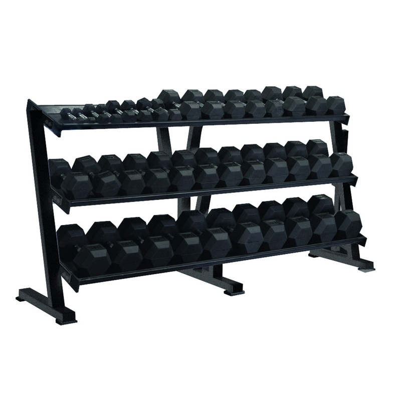 York Hex Professional Tray Dumbbell Rack