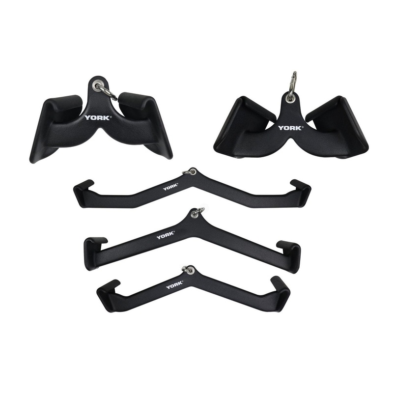 York Power Grip Attachments|Narrow Grip – Supinated|Narrow Grip – Pronated|Wide Grip – Neutral|Middle Grip – Angled|Middle Grip – Neutral|5 Piece Power Grip Set