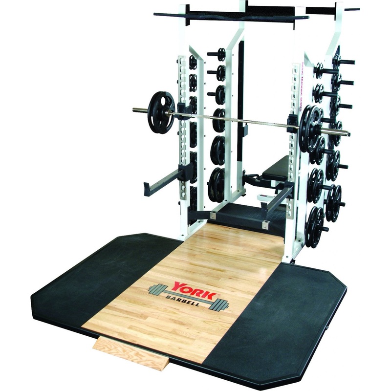 York STS Double Half Rack|Silver|White