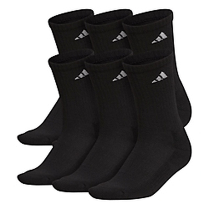 adidas Women’s Athletic Cushioned 6-Pack Crew Socks