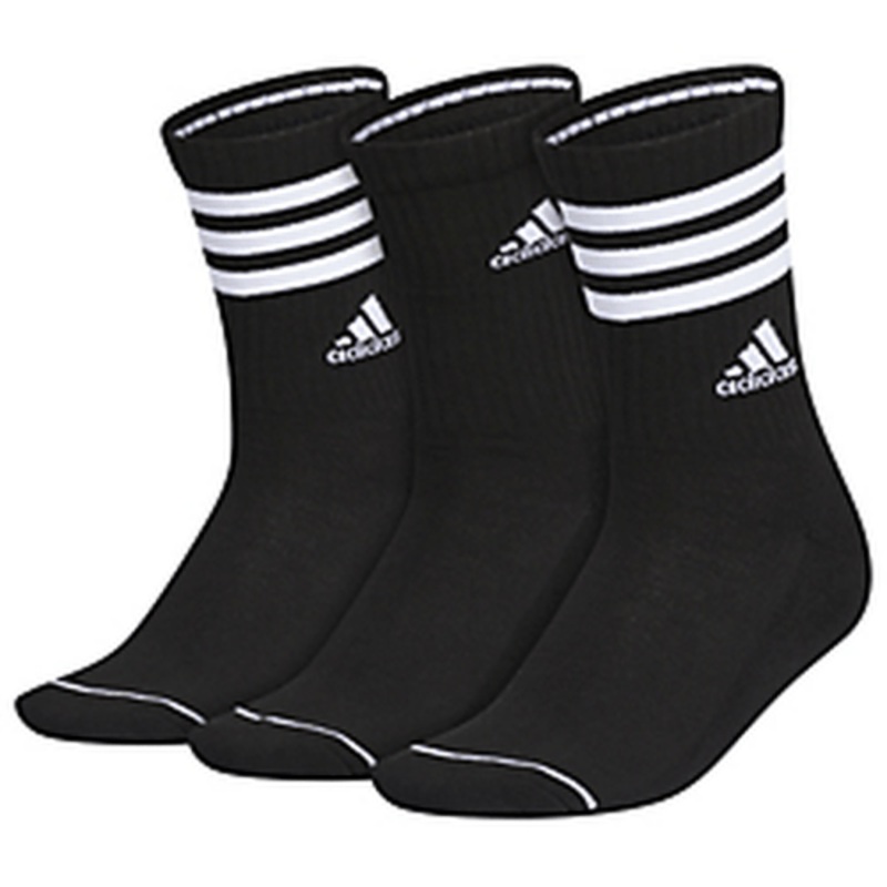 adidas Women’s Cushioned 3-Stripe 3.0 3-Pack Crew Socks