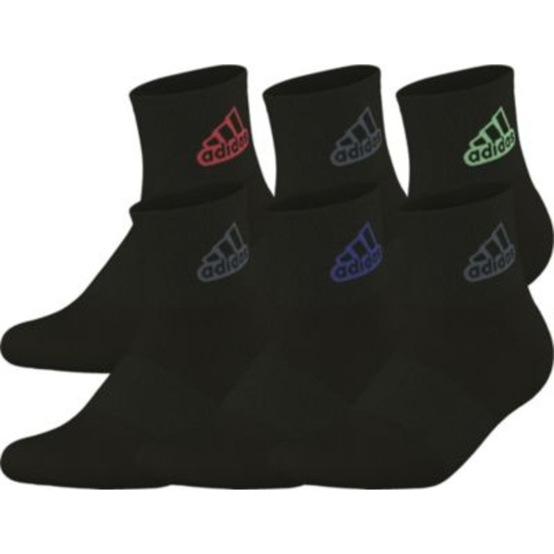 adidas Youth Superlite Classic 6-Pack Quarter Socks