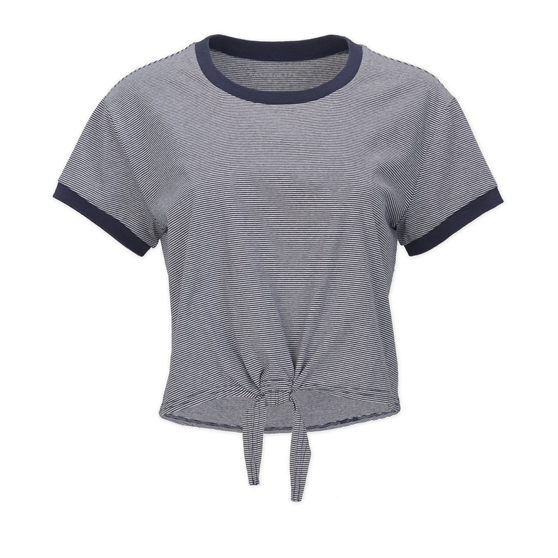 Boxercraft Women’s Striped Tie Front Tee