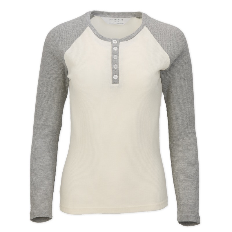 Boxercraft Women’s Waffle Knit Henley