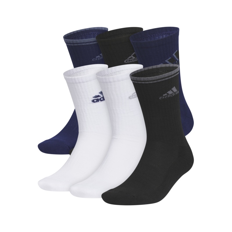 adidas Athletic Cushioned Mixed 2.0 Crew Socks (6-Pack)