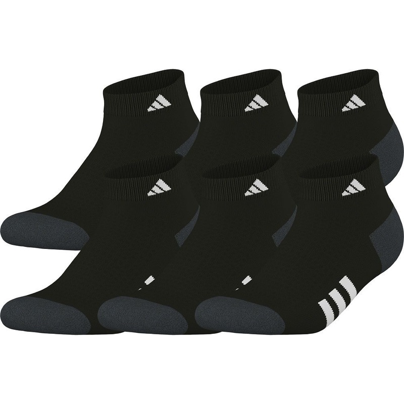 adidas Youth Athletic Cushioned 6-Pack Low Cut Socks (6-Pack)