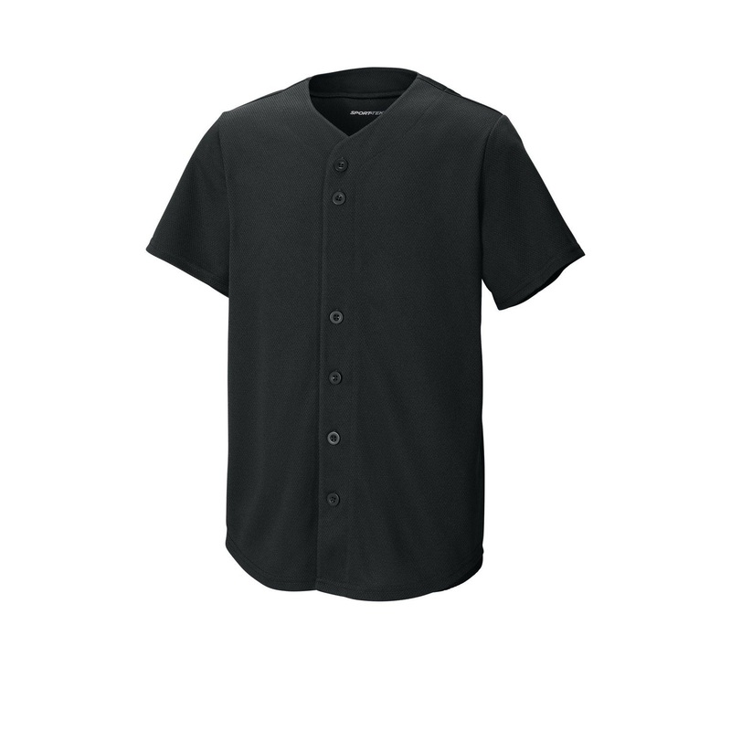 Sport-Tek Youth PosiCharge Tough Mesh Full-Button Jersey YST220
